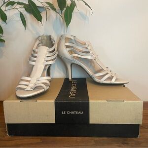Le Chateau White Strappy Heels